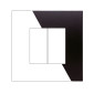 Immagine 1 - ETTROIT VENUS PLACCA PLASTICA 2P NERO - Mod. VA83202 - Compatibile con VIMAR ARKÉ