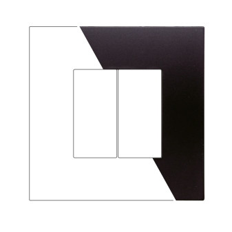PLACCA PLASTICA 2P NERO - modello VA83202