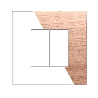 PLACCA PLASTICA 2P LEGNO CHIARO - modello VA83204