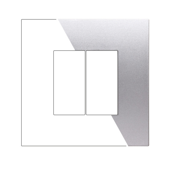 PLACCA PLASTICA 2P SILVER - modello VA83206 PLACCA PLASTICA 2P SILVER - modello VA83206