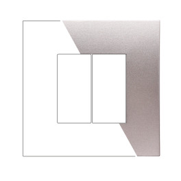 PLACCA PLASTICA 2P TITANIO - modello VA83208