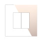 Immagine 1 - ETTROIT VENUS PLACCA PLASTICA 2P SABBIA - Mod. VA83209 - Compatibile con VIMAR ARKÉ