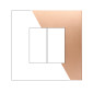 Immagine 1 - ETTROIT VENUS PLACCA PLASTICA 2P ORO - Mod. VA83211 - Compatibile con VIMAR ARKÉ