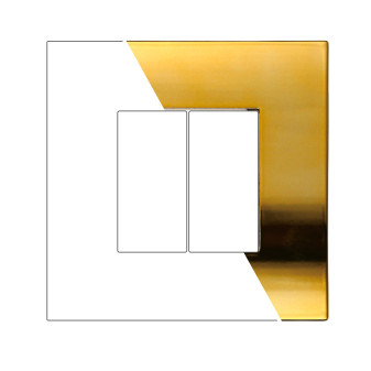 PLACCA PLASTICA 2P ORO LUCIDO - modello VA83212