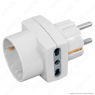 Wiva Adattatore Triplo con Presa Schuko e Spina Schuko - Colore