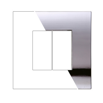 PLACCA PLASTICA 2P CROMATO LUCIDO - modello VA83213