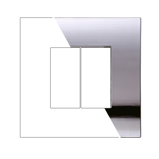 PLACCA PLASTICA 2P CROMATO LUCIDO - modello VA83213 PLACCA PLASTICA 2P CROMATO LUCIDO - modello VA83213