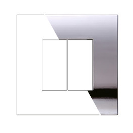 PLACCA PLASTICA 2P CROMATO LUCIDO - modello VA83213
