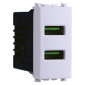 Immagine 1 - ETTROIT VENUS PRESA USB 2POSTI 2.1AMH BIANCO - Mod. VA2402B - Compatibile con VIMAR ARKÉ
