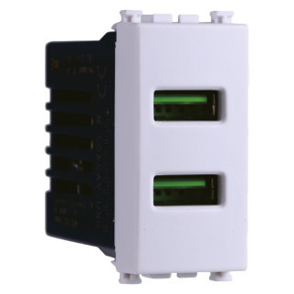 PRESA USB 2POSTI 2.1AMH BIANCO - modello VA2402B