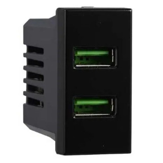 PRESA USB 2POSTI 2.1AMH NERO - modello VA2402