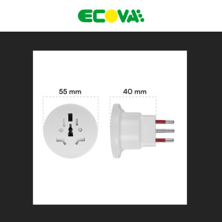 Ecova Adattatore Universale Spina Standard Italiana 10A 2P+T