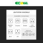 Immagine 5 - Ecova Adattatore Universale da Viaggio 2300W Spina Standard Italiana 10A 2P+T Colore Bianco - mod. 30199
