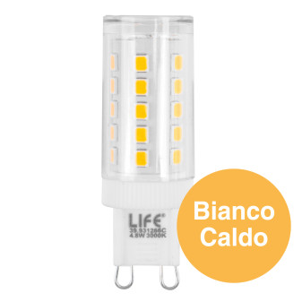 Life Lampadina LED G9 4,8W Tubolare SMD Trasparente in Ceramica