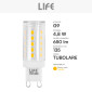 Immagine 3 - Life Lampadina LED G9 4,8W Tubolare SMD Trasparente in Ceramica - mod. 39.931266C