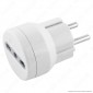 Wiva Adattatore Singolo Bivalente con Spina Schuko - Colore Bianco - mod. 31500208 [TERMINATO]