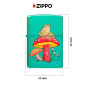 Immagine 4 - Zippo Accendino a Benzina Ricaricabile e Antivento con Fantasia Mystical Frog Design - mod. 48973