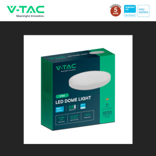 V-Tac Pro VT-8618 Plafoniera LED Rotonda 18W SMD Chip Samsung IP44