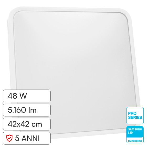 V-Tac Pro VT-8630 Plafoniera LED Quadrata 48W Chip Samsung IP44 V-Tac Pro VT-8630 Plafoniera LED Quadrata 48W Chip Samsung IP44