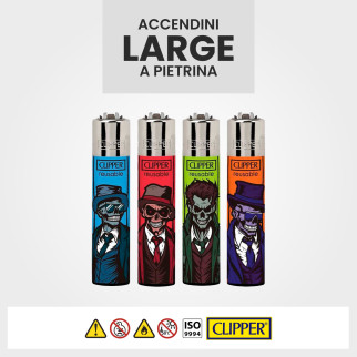 Clipper Large Accendino a Pietrina Zombie Gangsters 48 Accendini