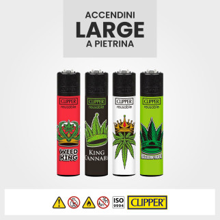 Clipper Large Accendino a Pietrina Canna King 48 Accendini