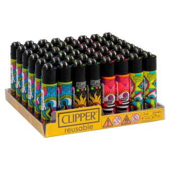 Clipper Micro Accendino a Pietrina Hippie Vision 48 Accendini