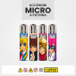 Immagine 2 - Clipper Micro Accendino a Pietrina Piccolo Ricaricabile con Fantasia Manga - Box da 48 Accendini