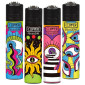 Immagine 1 - Clipper Micro Accendino a Pietrina Piccolo Ricaricabile con Fantasia Hippie Vision - Serie da 4 Accendini