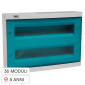 Immagine 1 - Kanlux Ideal Centralino da Parete 2x18P 63A Compatibile con Sistemi Fotovoltaici IK10 Colore Bianco Azzurro - mod. 23615