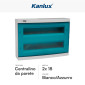 Immagine 2 - Kanlux Ideal Centralino da Parete 2x18P 63A Compatibile con Sistemi Fotovoltaici IK10 Colore Bianco Azzurro - mod. 23615