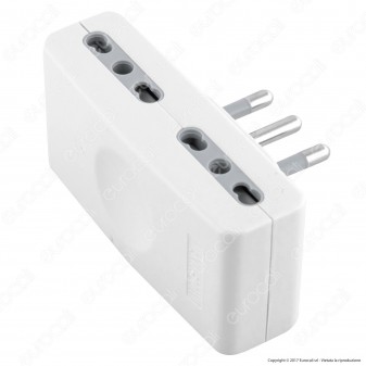 Wiva Adattatore Quadruplo Spina 16A Colore Bianco - mod. 31500308