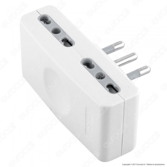 Wiva Adattatore Quadruplo Spina 16A Colore Bianco - mod. 31500308 Wiva Adattatore Quadruplo Spina 16A Colore Bianco - mod. 31500308
