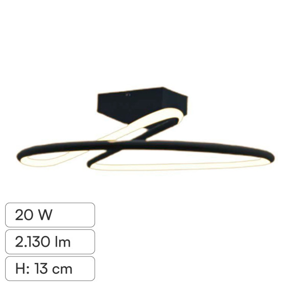 V-Tac VT-7763 Lampadario LED a Superficie 20W SMD Colore Nero V-Tac VT-7763 Lampadario LED a Superficie 20W SMD Colore Nero