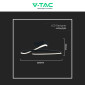 Immagine 5 - V-Tac VT-7763 Lampadario LED a Superficie 20W SMD Colore Nero - SKU 6926