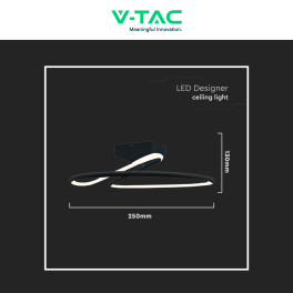 V-Tac VT-7763 Lampadario LED a Superficie 20W SMD Colore Nero