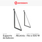 Immagine 2 - Sossen Supporto da Balcone per Pannello Solare Fino a 500W Colore Alluminio - mod. SBO2F