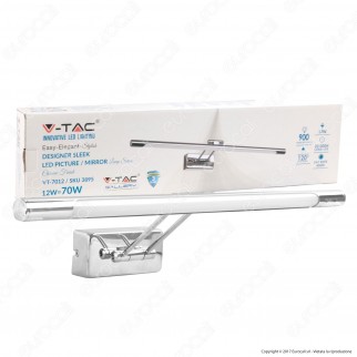 V-Tac VT-7012 Lampada da Specchio Wall Light Cromata 12W - SKU 3982 /