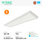 Immagine 4 - V-Tac Pro VT-6147 6 Pannelli LED Rettangolari 120x30 40W SMD Chip Samsung 2in1 a Superficie e Incasso - SKU 2166251 / 2166261