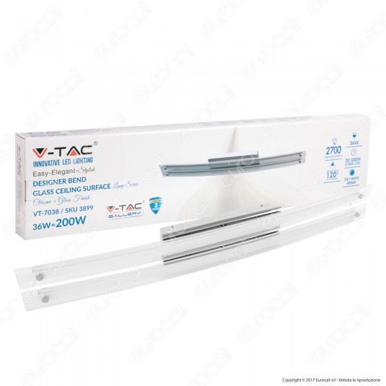 V-Tac VT-7038 Lampada da Specchio Wall Light Cromata 36W - SKU 3899 V-Tac VT-7038 Lampada da Specchio Wall Light Cromata 36W - SKU 3899