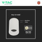 Immagine 7 - V-Tac VT-802-W Portafaretto Rotondo a Plafone in Alluminio con Portalampada per Lampadine GU10 Colore Bianco - SKU 8944