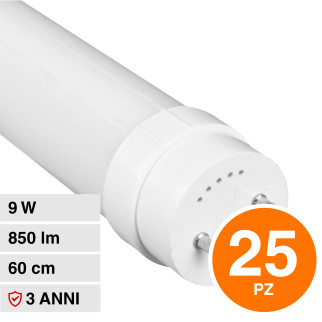 VT-6279 25 Tubi LED T8 G13 9W SMD in Vetro 60cm V-Tac