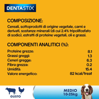 56 Stick per l'Igiene Orale del Cane Pedigree Dentastix Medium