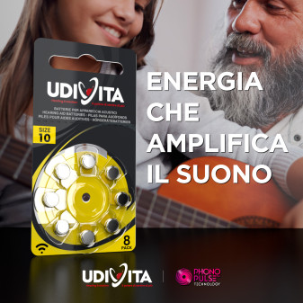 Udivita Batterie Protesi Acustiche Misura 10 Blister da 8