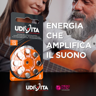 Udivita Batterie Protesi Acustiche Misura 13 Blister da 8