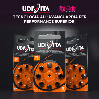 Udivita Batterie Protesi Acustiche Misura 13 Blister da 8
