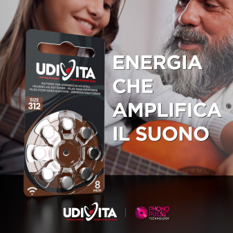 Udivita Batterie Protesi Acustiche Misura 312 Blister da 8