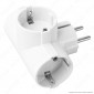 Wiva Adattatore Triplo con Presa e Spina Schuko - Colore Bianco - mod. 31500323 [TERMINATO]