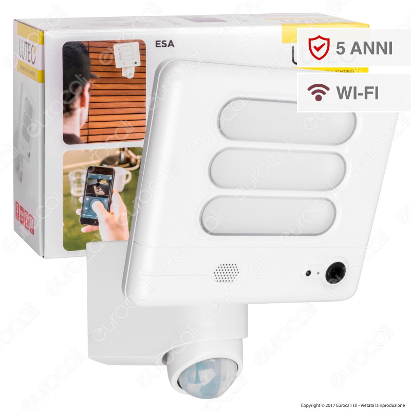 Lutec Secury'Light Faretto LED di Sicurezza 25W con Sensore e