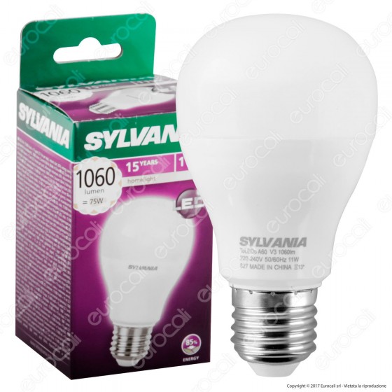 Sylvania ToLEDo Lampadina LED E27 11W Bulb A60 - mod. 26682 / 26686 / Sylvania ToLEDo Lampadina LED E27 11W Bulb A60 - mod. 26682 / 26686 /