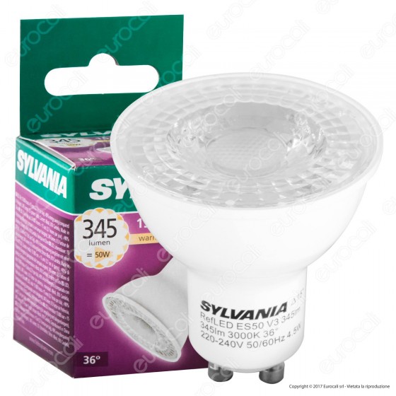 Sylvania RefLED Lampadina LED GU10 4,5W Faretto Spotlight 36°